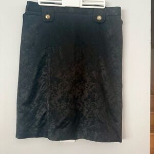 D&G Elegant Black Patterned Pencil Skirt